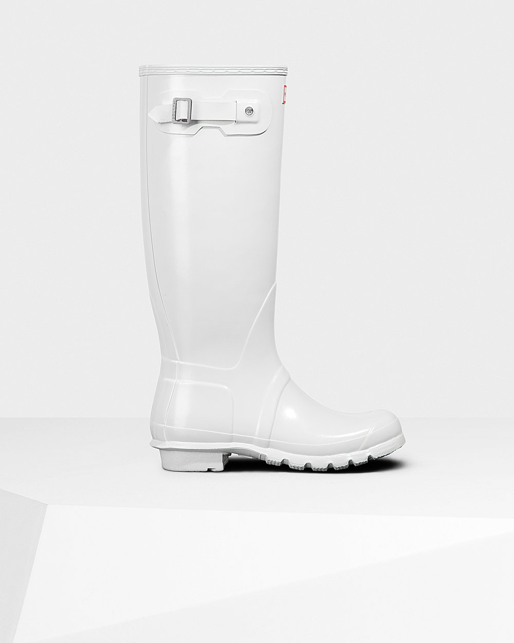 Womens Tall Rain Boots - Hunter Original Gloss (96QZKVTNA) - White